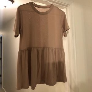 American Eagle lavender peplum babydoll top